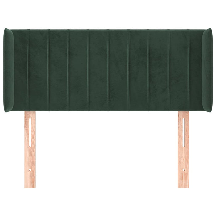 Testiera ad Orecchio Verde Scuro 103x16x78/88 cm in Velluto 3119051