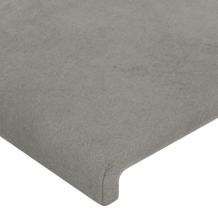 Testiera ad Orecchio Grigio Chiaro 93x16x118/128 cm in Velluto  cod mxl 46529