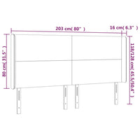 Testiera ad Orecchio Rosa 203x16x118/128 cm in Velluto cod mxl 46577