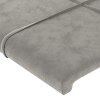 Testiera ad Orecchio Grigio Chiaro 93x16x118/128 cm in Velluto cod mxl 50855