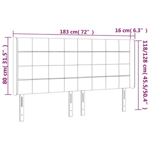 Testiera ad Orecchio Rosa 183x16x118/128 cm in Velluto 3119645