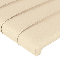 Testiera ad Orecchio Crema 83x16x118/128 cm in Tessuto 3119699