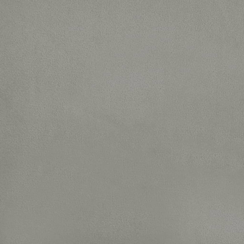 Testiera ad Orecchio Grigio Chiaro 203x16x118/128 cm in Velluto 3119982