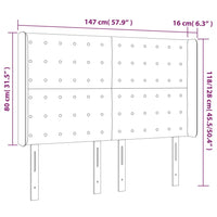 Testiera ad Orecchio Blu 147x16x118/128 cm in Tessuto 3120018