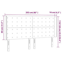 Testiera ad Orecchio Grigio Chiaro 203x16x118/128 cm in Tessuto cod mxl 48409