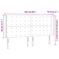 Testiera ad Orecchio Nera 203x16x118/128 cm in Tessuto 3120038