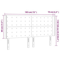 Testiera ad Orecchio Nera 183x16x118/128 cm in Velluto 3120076