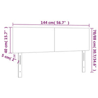 Testiera a LED Nera 144x5x78/88 cm in Similpelle cod mxl 53046