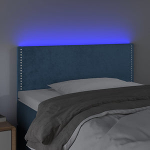 Testiera a LED Blu scuro 90x5x78/88 cm in Tessuto 3121512