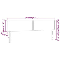 Testiera a LED Grigio Scuro 160x5x78/88 cm in Velluto cod mxl 48238