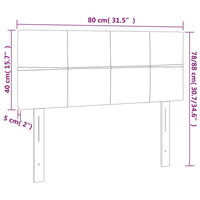 Testiera a LED Marrone Scuro 80x5x78/88 cm in Tessuto 3121589