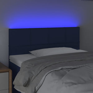 Testiera a LED Blu 100x5x78/88 cm in Tessuto 3121608