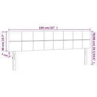 Testiera a LED Tortora 160x5x78/88 cm in Tessuto cod mxl 52695