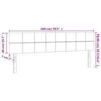 Testiera a LED Grigio Chiaro 180x5x78/88 cm in Tessuto cod mxl 52586