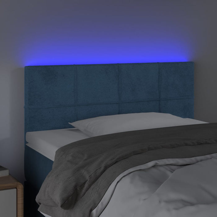 Testiera a LED Blu scuro 90x5x78/88 cm in Tessuto 3121652