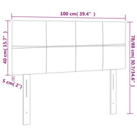 Testiera a LED Blu Scuro 100x5x78/88 cm in Velluto 3121658