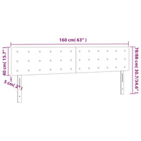 Testiera Cappuccino a LED 160x5x78/88 cm in Similpelle 3121713