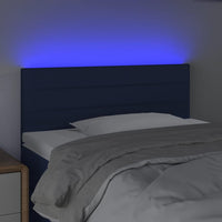 Testiera a LED Blu 100x5x78/88 cm in Tessuto 3121748