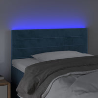 Testiera a LED Blu Scuro 80x5x78/88 cm in Velluto 3121786