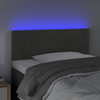 Testiera a LED Grigio Scuro 100x5x78/88 cm in Velluto cod mxl 51556