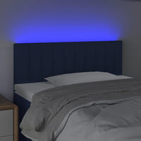 Testiera a LED Blu 90x5x78/88 cm in Tessuto 3121838