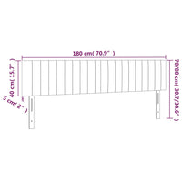 Testiera a LED Grigio Scuro 180x5x78/88 cm in Tessuto cod mxl 50256