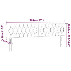 Testiera a LED Marrone Scuro 160x7x78/88 cm in Tessuto cod mxl 51116