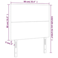 Testiera a LED tortora 90x5x118/128 cm in Tessuto cod mxl 50685