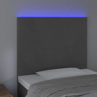 Testiera a LED Grigio Scuro 80x5x118/128 cm in Velluto 3122175