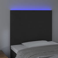 Testiera a LED Nera 100x5x118/128 cm in Velluto cod mxl 51158