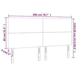 Testiera a LED rosa 200x5x118/128 cm in Similpelle cod mxl 40299