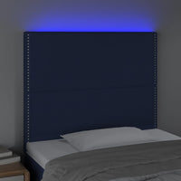 Testiera a LED Blu 100x5x118/128 cm in Tessuto 3122280