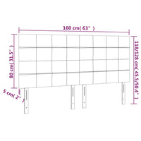 Testiera a LED Grigio Chiaro 160x5x118/128 cm in Tessuto cod mxl 50639