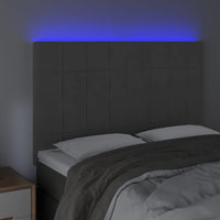 Testiera a LED Grigio Scuro 144x5x118/128cm in Velluto cod mxl 51853