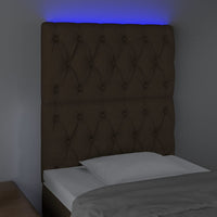 Testiera a LED Marrone Scuro 80x7x118/128 cm in Tessuto cod mxl 51119