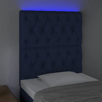 Testiera a LED Blu 80x7x118/128 cm in Tessuto