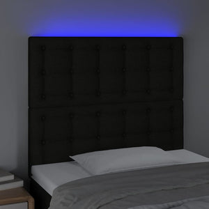 Testiera a LED nero 90x5x118/128 cm in Tessuto 3122842