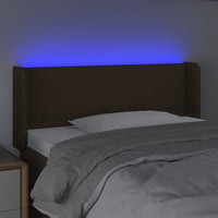 Testiera a LED Marrone Scuro 83x16x78/88 cm in Tessuto 3122933