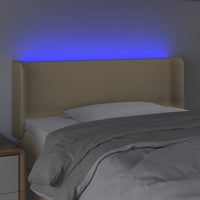 Testiera a LED Crema 103x16x78/88 cm in Tessuto 3122951