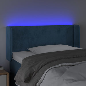 Testiera a LED Blu scuro 93x16x78/88 cm in Velluto 3122996