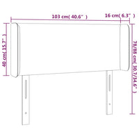 Testiera a LED Verde Scuro 103x16x78/88 cm in Velluto 3123001