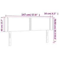 Testiera a LED Rosa 147x16x78/88 cm in Velluto cod mxl 47134