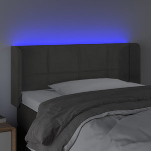 Testiera a LED Grigio Scuro 83x16x78/88 cm in Velluto cod mxl 51265