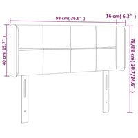 Testiera a LED Verde scuro 93x16x78/88 cm in Velluto 3123275