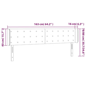 Testiera Cappuccino a LED 163x16x78/88 cm in Similpelle 3123337