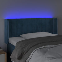 Testiera a LED Blu Scuro 83x16x78/88 cm in Velluto cod mxl 52864