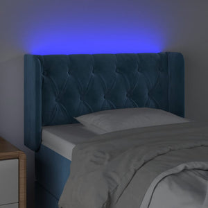 Testiera a LED Blu Scuro 83x16x78/88 cm in Velluto 3123606