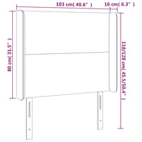 Testiera a LED Blu 103x16x118/128 cm in Tessuto cod mxl 53174