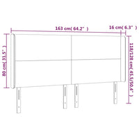 Testiera a LED Marrone Scuro 163x16x118/128 cm in Tessuto 3123777