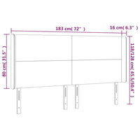 Testiera a LED Marrone Scuro 183x16x118/128 cm in Tessuto cod mxl 48163